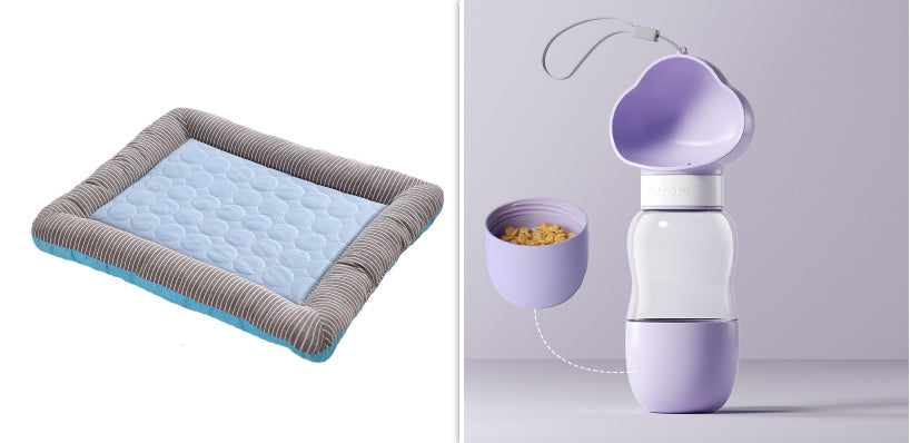 Cooling Pet Bed for Dogs & Cats Soft Ice Silk Mat for Summer Comfort