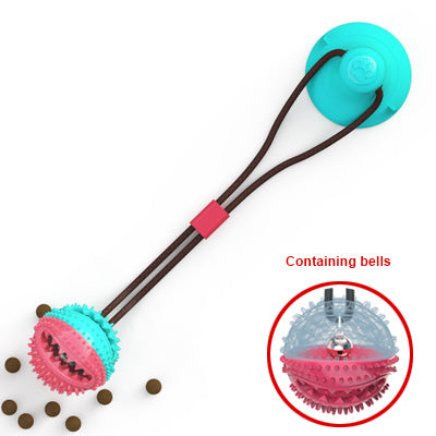 Interactive Silicone Suction Cup Tug Dog Ball Toy Chew, Bite & Tooth Cleaning Pet Accessory