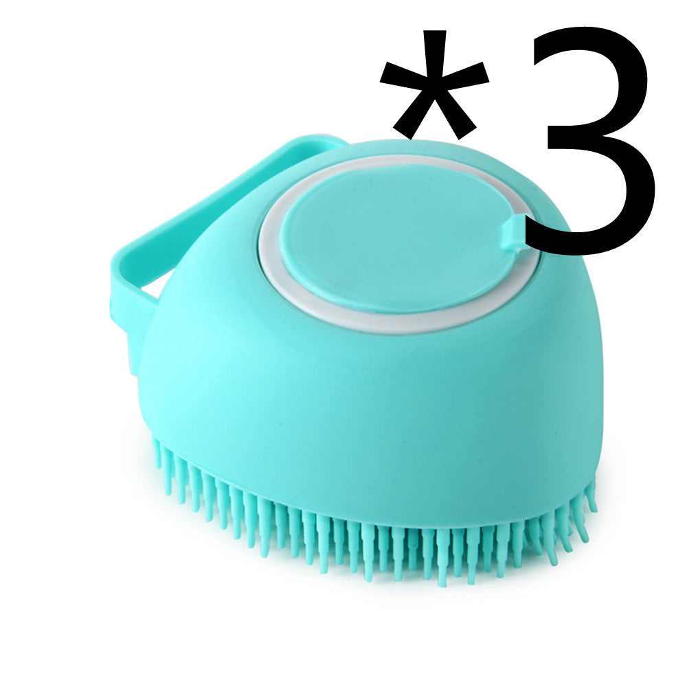 Silicone Dog Bath Gloves Massage Brush & Shampoo Applicator for Dogs & Cats Grooming