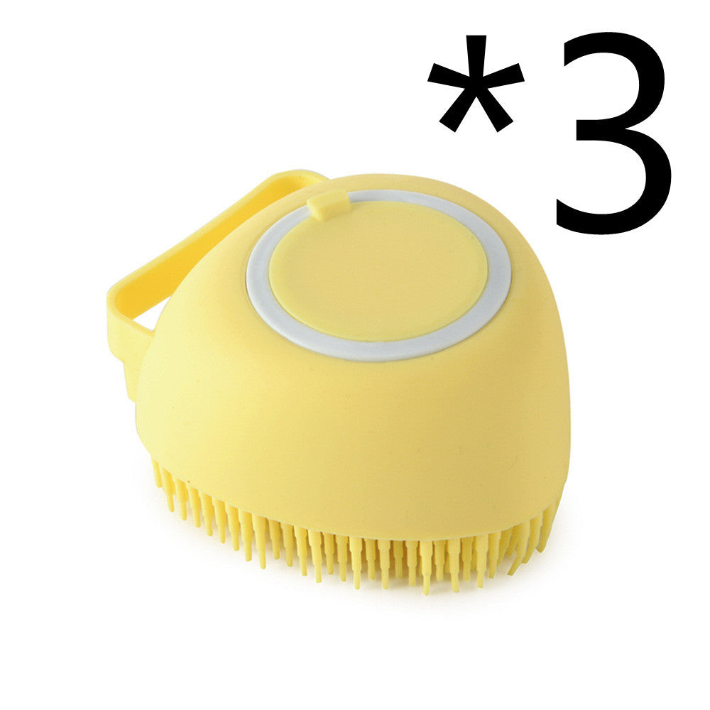 Silicone Dog Bath Gloves Massage Brush & Shampoo Applicator for Dogs & Cats Grooming