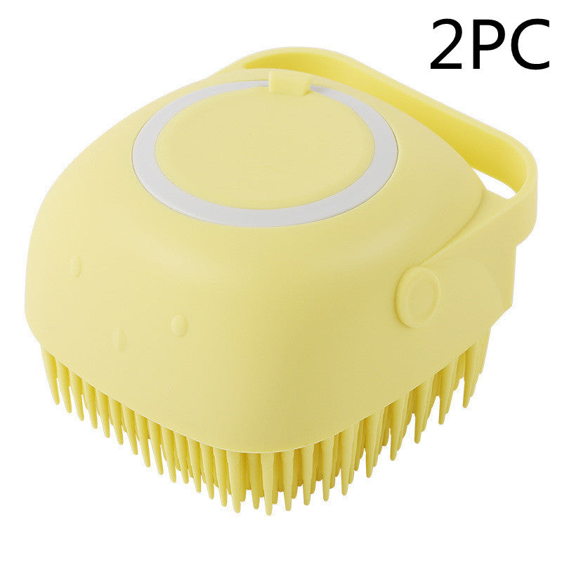 Silicone Dog Bath Gloves Massage Brush & Shampoo Applicator for Dogs & Cats Grooming