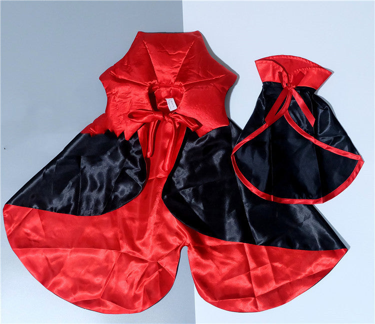 Vampire King Pet Cape Spooky Halloween Costume for Dogs & Cats