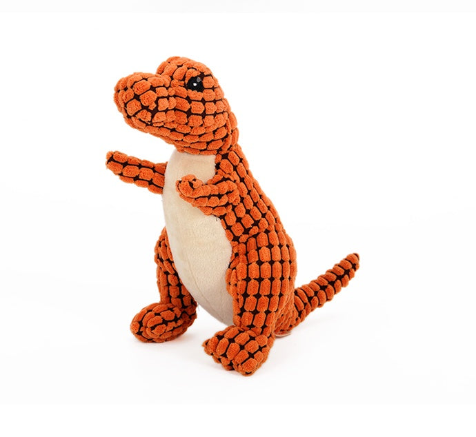Giant Dinosaur Interactive Dog Toy Plush Chew Toy with Squeakers for Large Dogs & Chihuahuas