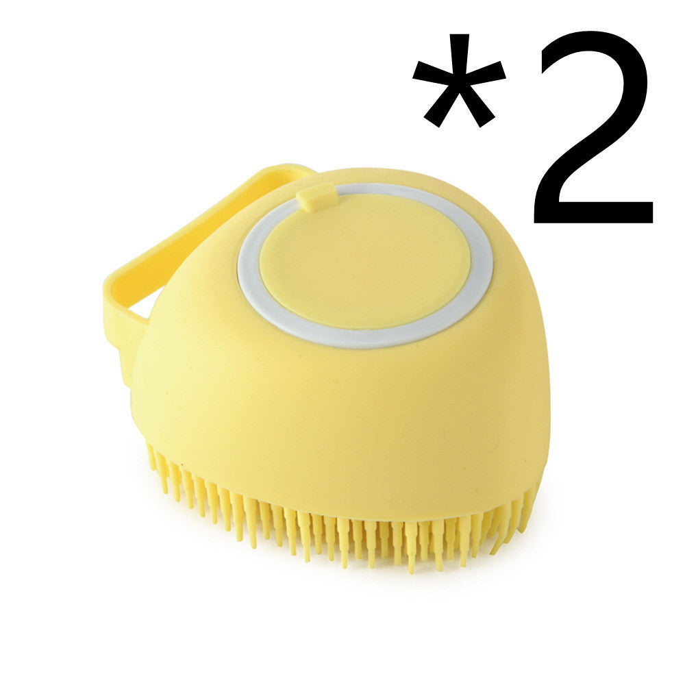Silicone Dog Bath Gloves Massage Brush & Shampoo Applicator for Dogs & Cats Grooming