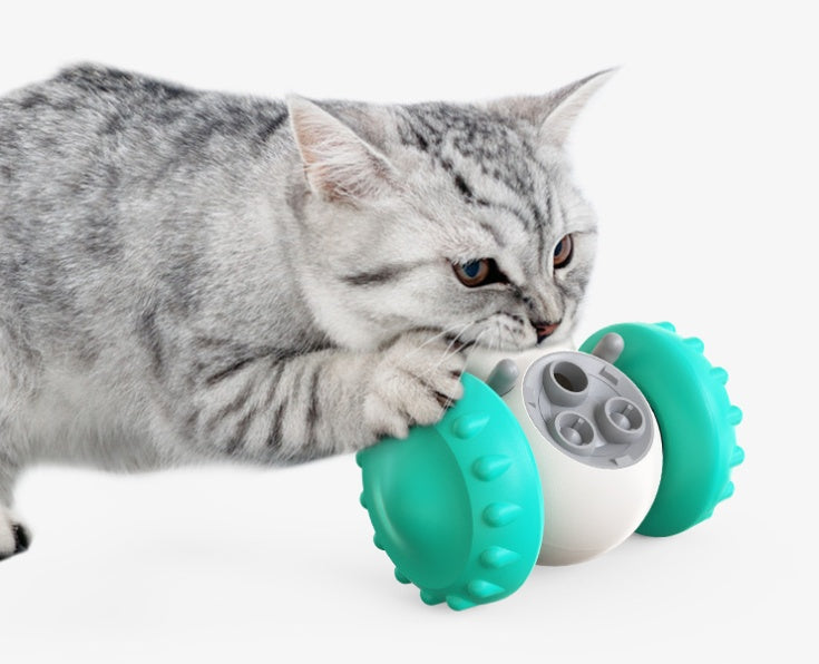 Smart Interactive Cat & Dog Toy Multifunctional Slow Feed Balance Car for Fun & Development