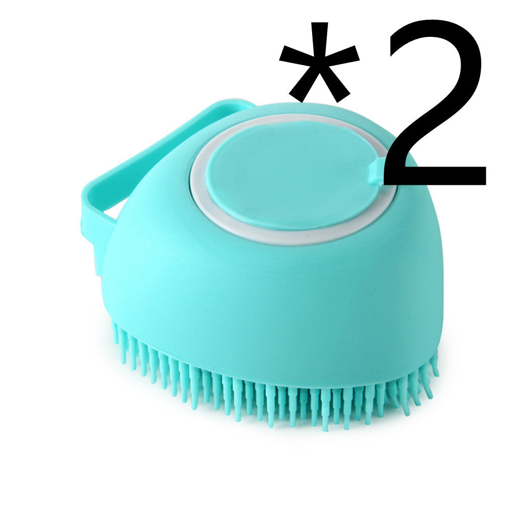 Silicone Dog Bath Gloves Massage Brush & Shampoo Applicator for Dogs & Cats Grooming