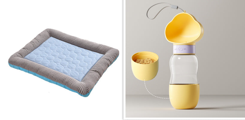 Cooling Pet Bed for Dogs & Cats Soft Ice Silk Mat for Summer Comfort