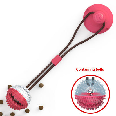 Interactive Silicone Suction Cup Tug Dog Ball Toy Chew, Bite & Tooth Cleaning Pet Accessory