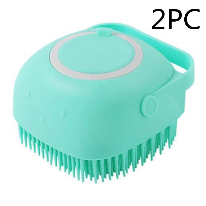 Silicone Dog Bath Gloves Massage Brush & Shampoo Applicator for Dogs & Cats Grooming