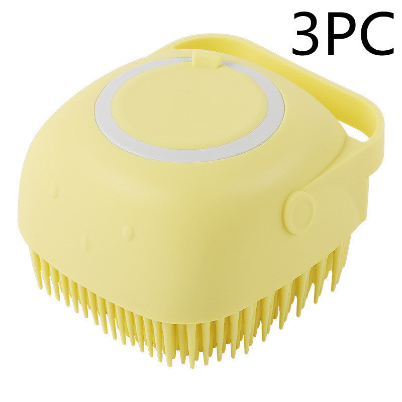 Silicone Dog Bath Gloves Massage Brush & Shampoo Applicator for Dogs & Cats Grooming