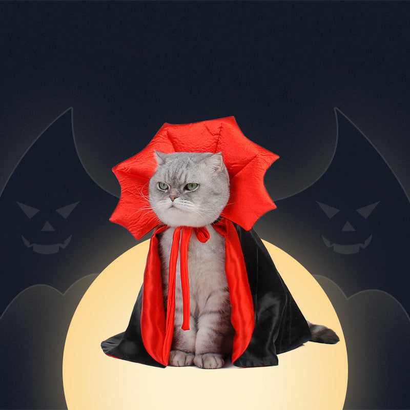 Vampire King Pet Cape Spooky Halloween Costume for Dogs & Cats