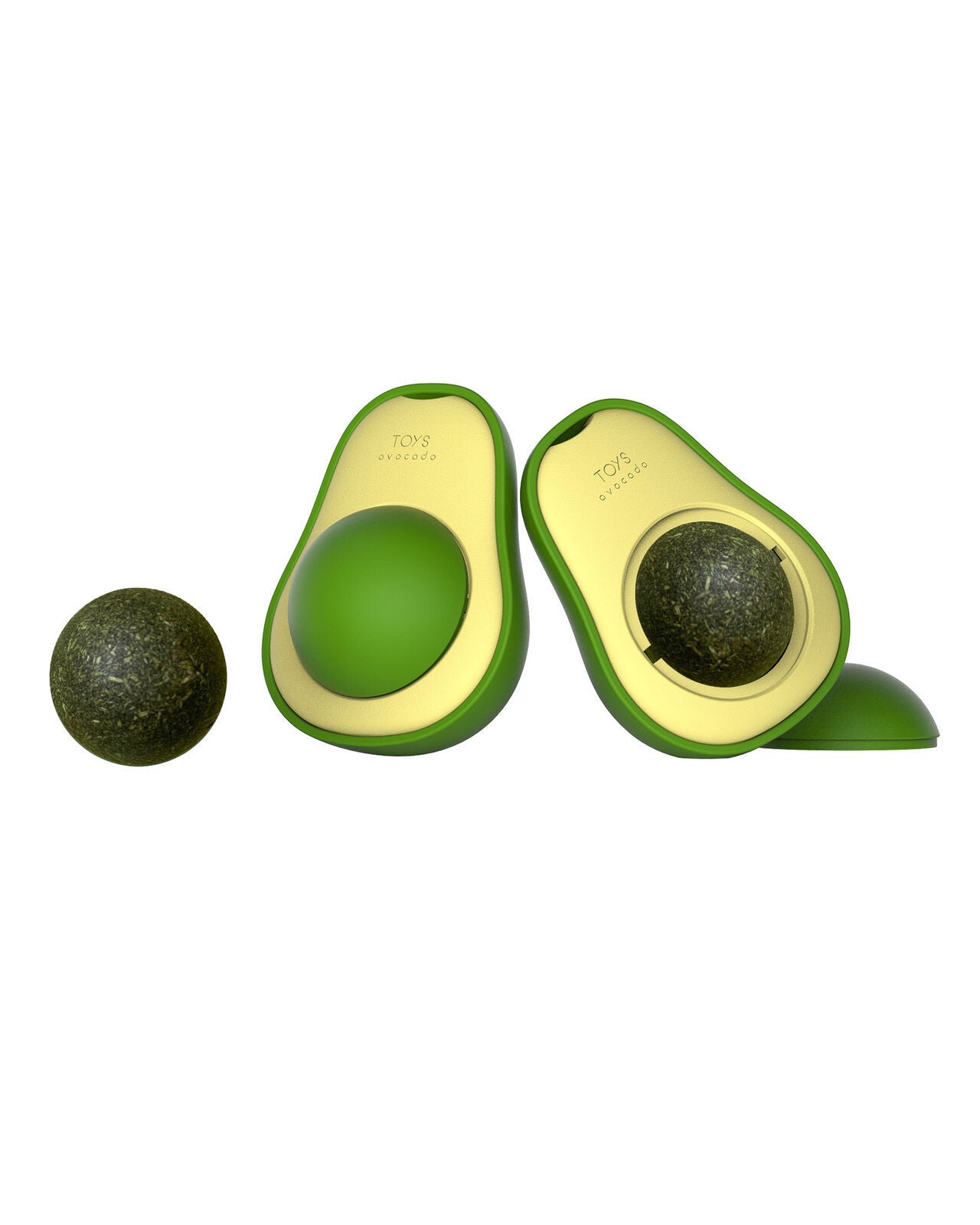 Cute Avocado Catnip Toy Interactive Teeth Cleaning & Mint Ball for Cats