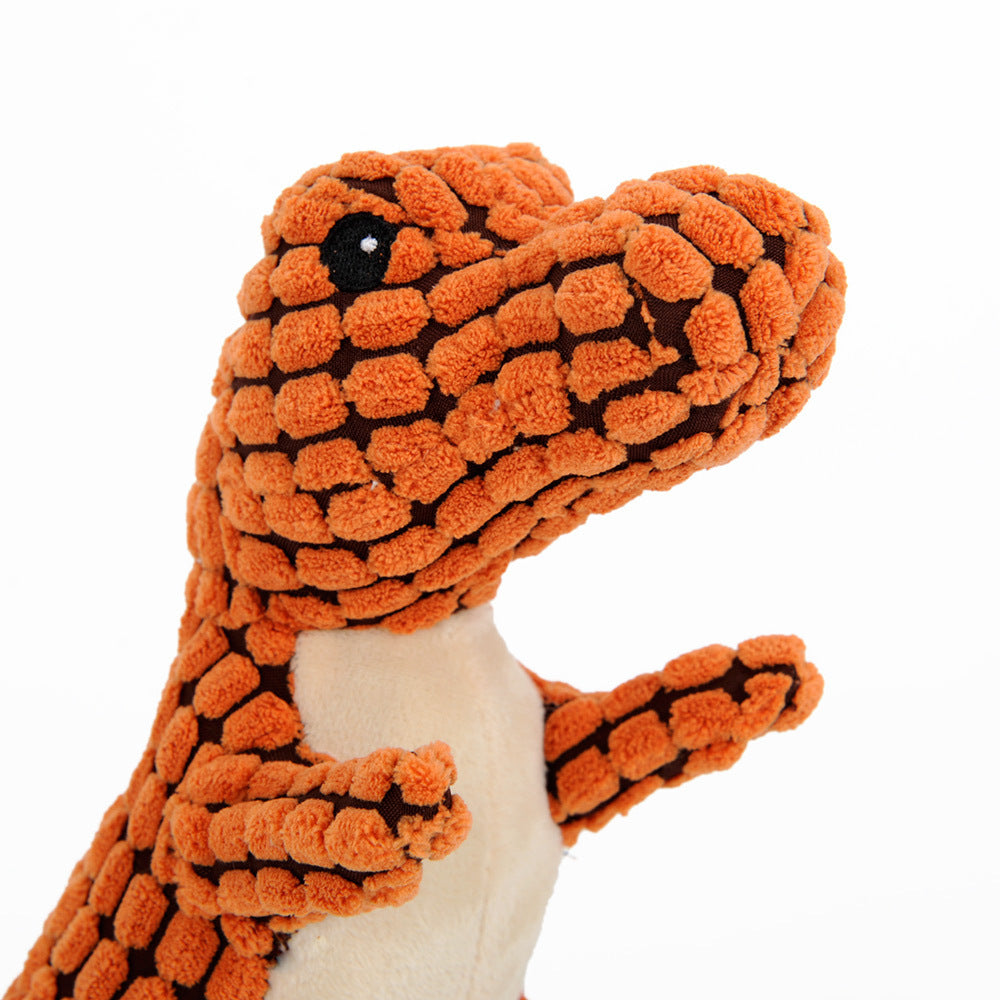 Giant Dinosaur Interactive Dog Toy Plush Chew Toy with Squeakers for Large Dogs & Chihuahuas