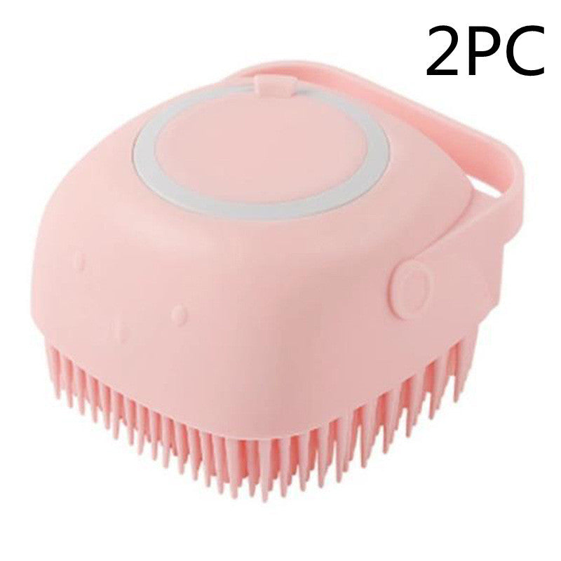 Silicone Dog Bath Gloves Massage Brush & Shampoo Applicator for Dogs & Cats Grooming