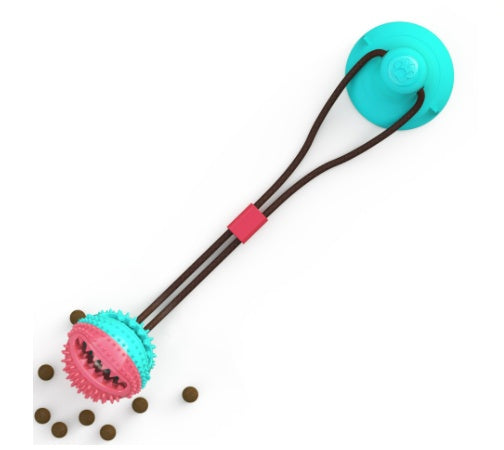 Interactive Silicone Suction Cup Tug Dog Ball Toy Chew, Bite & Tooth Cleaning Pet Accessory
