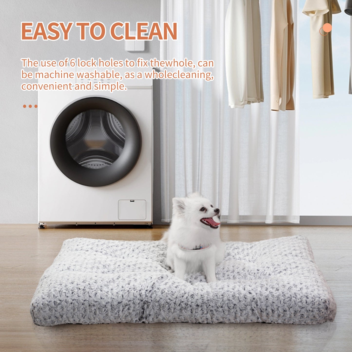 Soft Rose Velvet Dog Bed Thickened, Washable & Fluffy Pet Mat