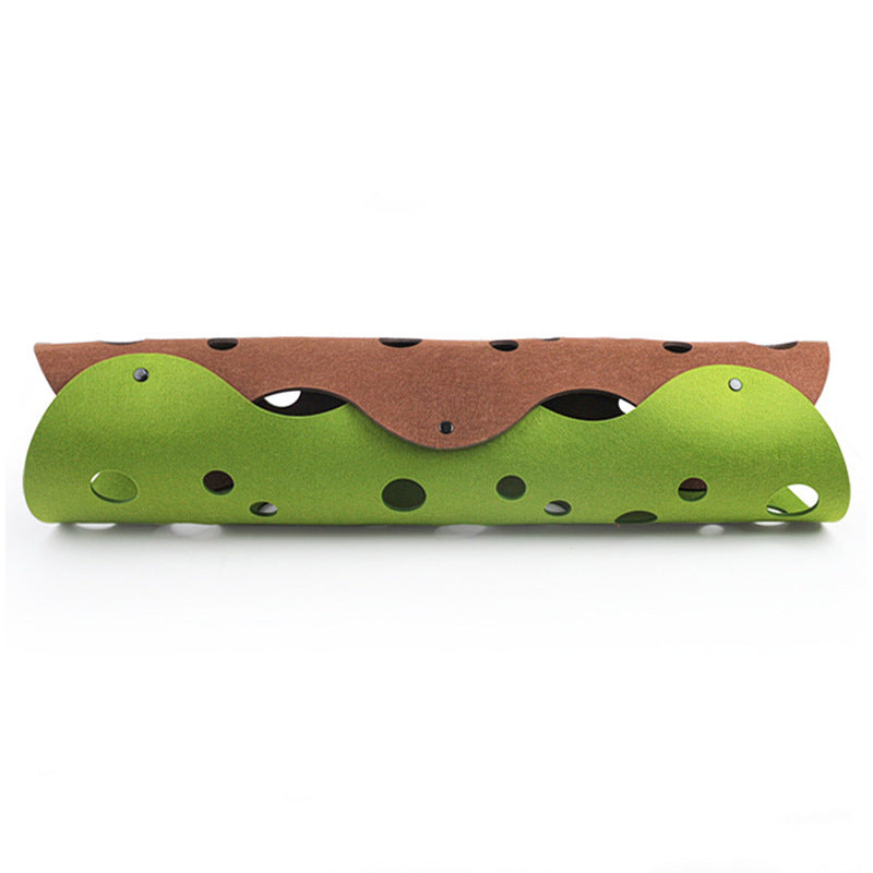 Collapsible Cat Tunnel with Felt Pom & Deformable Design Interactive Kitten Toy & Nest