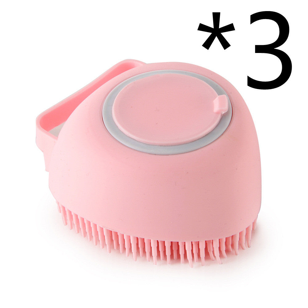 Silicone Dog Bath Gloves Massage Brush & Shampoo Applicator for Dogs & Cats Grooming