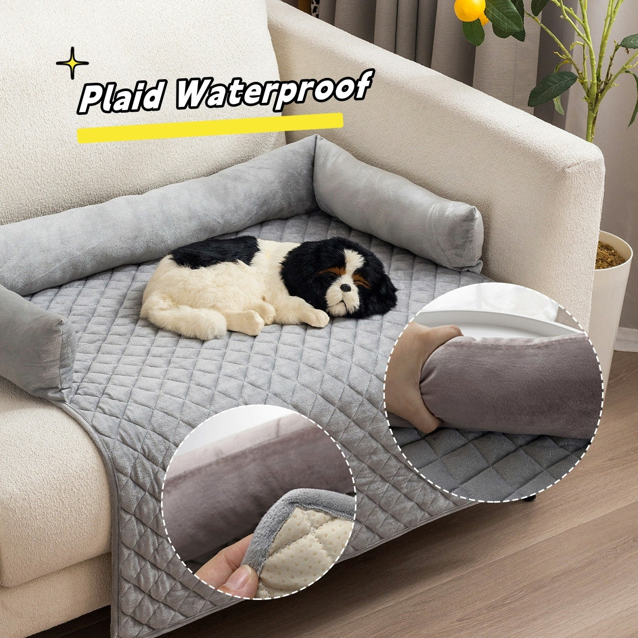 Comfortable Dog Sofa Bed Large Dog Cushion & Cat Bed Furniture Protector
