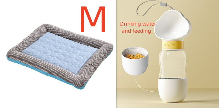 Cooling Pet Bed for Dogs & Cats Soft Ice Silk Mat for Summer Comfort