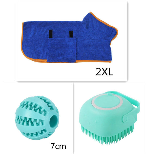 Silicone Dog Bath Gloves Massage Brush & Shampoo Applicator for Dogs & Cats Grooming
