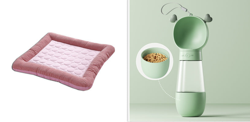 Cooling Pet Bed for Dogs & Cats Soft Ice Silk Mat for Summer Comfort