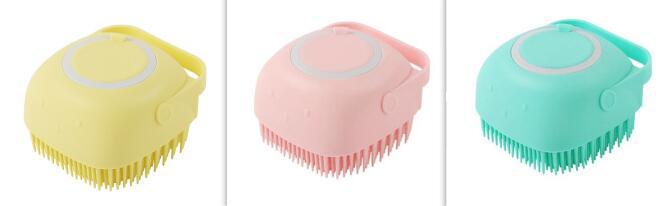 Silicone Dog Bath Gloves Massage Brush & Shampoo Applicator for Dogs & Cats Grooming